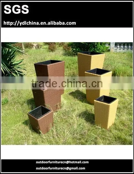 Custom Make All Weather Outdoor PE Rattan Planters