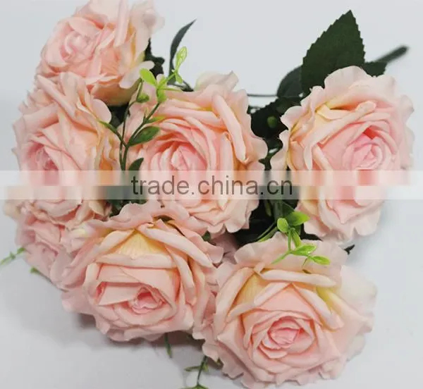 Hot Sale 9 Heads Artificial Silk Flowers,fake Rose Flowers photo-3