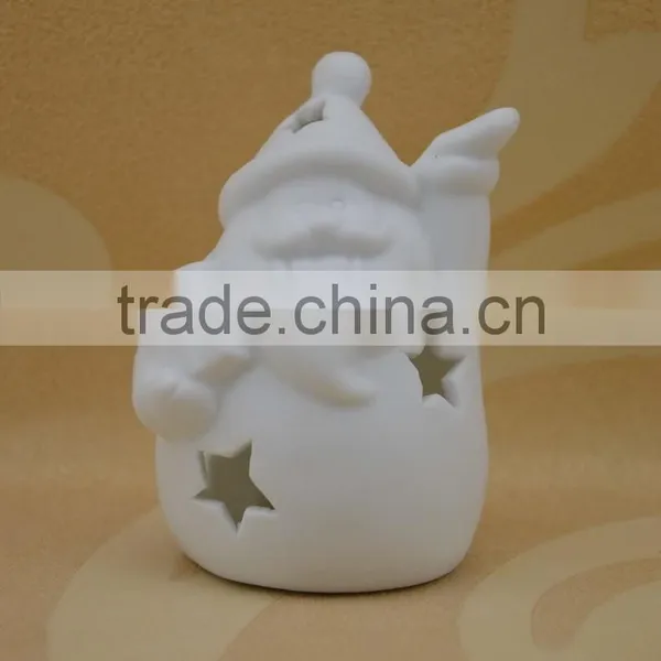 Hand Made Porcelain Christmas Figurine With LED Light for Decoration photo-5