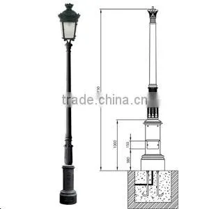 Square Used Lamp Poles/ductile Casting Posts/outdoor Park Lighting Posts photo-3