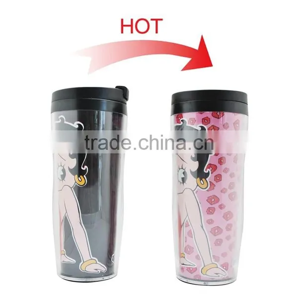 12oz Double Wall Plastic Travel Magic Mug With Custom Printing photo-4