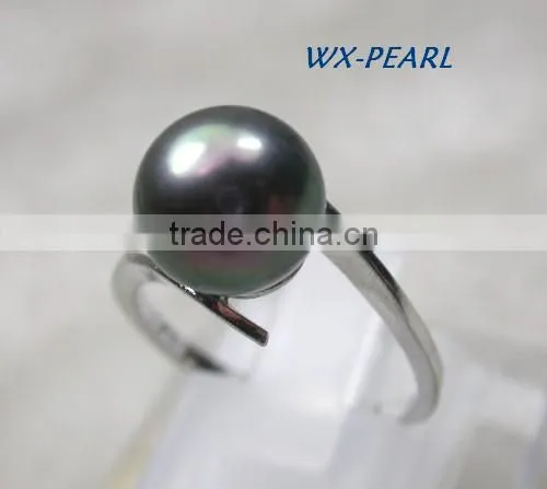 Fashion Gold Stainless Steel Pearl Rings photo-2