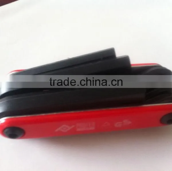 Carbon Steel Material Blaclk Oxide Finishing Hand Tool Folding Hex Key Wrench Set photo-2
