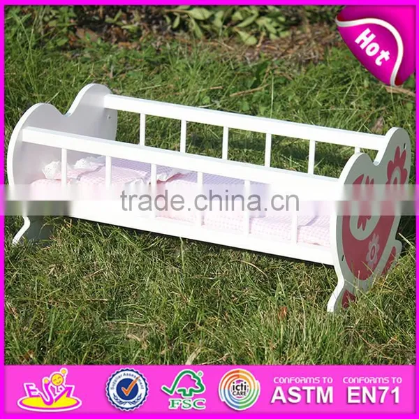 New Cute Kids Wooden Toy Beds for Dolls W06E010A photo-3