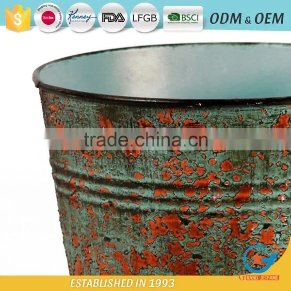 Garden Galvanized or Iron Outdoor Garden Planters Flower Pot Flowers photo-3