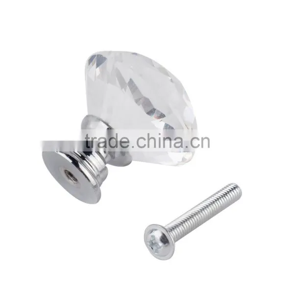 1pcs 30mm Diamond Crystal Glass Alloy Door Drawer Cabinet Wardrobe Pull Handle Knobs Drop Shipping Wholesale photo-6