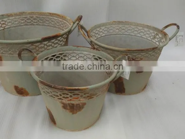 Metal Artifical Cheap Metal Flower Pot Holiday Discount US Qualified WZ15036-41 photo-6