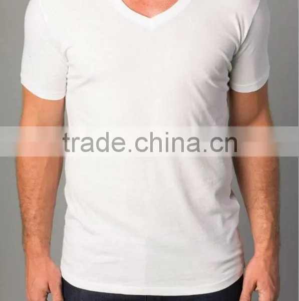 High Quality and Perfect Service OEM Clothing Manufacturer Men's Cotton V-neck T Shirt Design