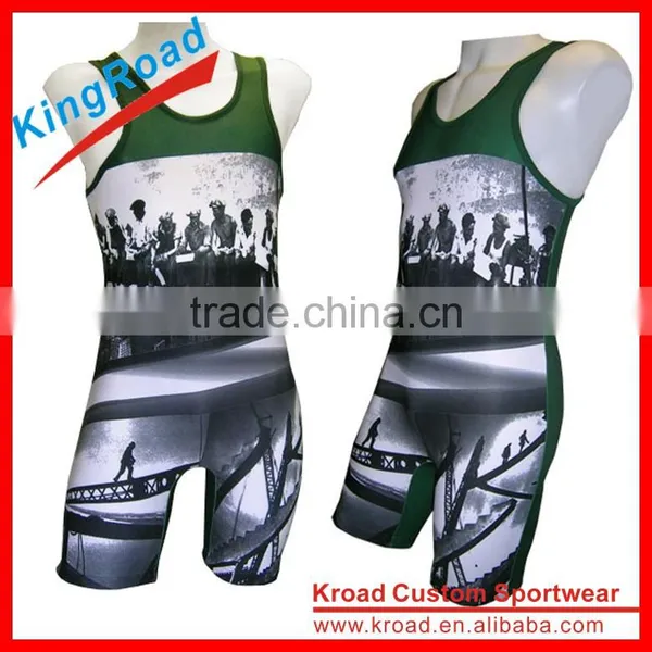 2016 New Products Custom Sublimation Printing Youth Wrestling Singlets