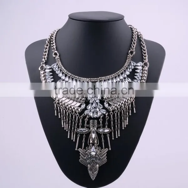 Latest Vintage Tribal Alloy Resin Fashion Beaded Jewelry Necklace photo-4