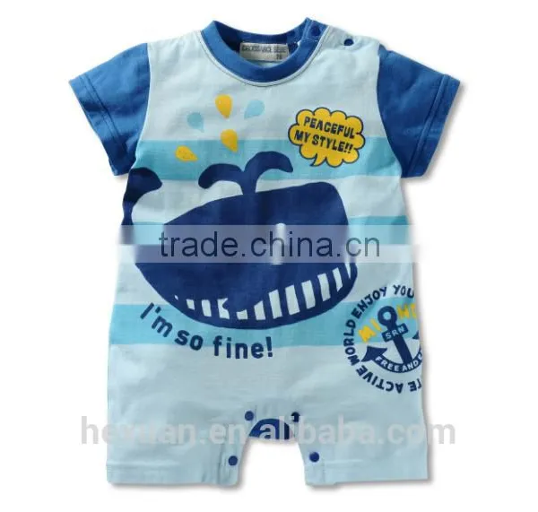 Short Sleeves Printed Cartoon Baby Clothes Set Summer Romper Newborn Baby Clothing photo-2