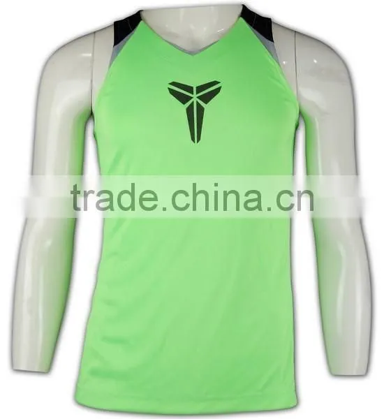 China Manufactory High Quality Light Green Slim Plain Gym Vests photo-2