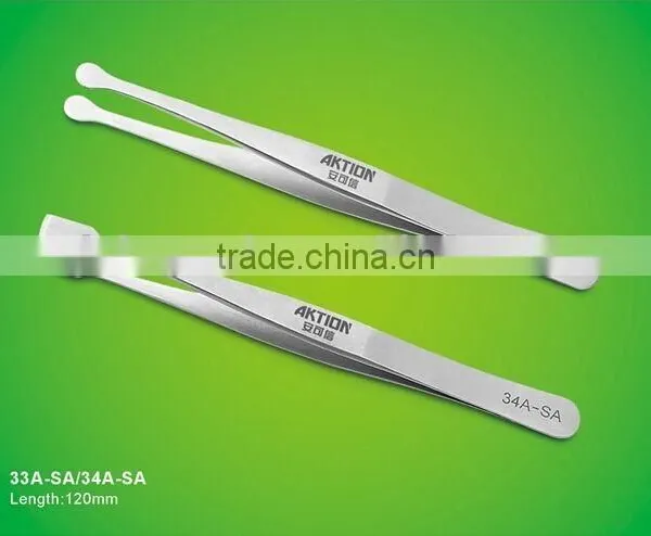 Stamp Tweezers Hobby Specialist Stamp Collectors Tweezers With Cranked Spade Ends 33A-SA 34A-SA photo-2