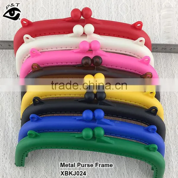 15.5cm Round Neon Jelly Color Plastic Purse Frame Neon Colors Frames photo-4