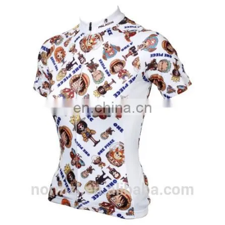 2016 Women Short Sleeve Luffy Cycling Jersey White Bike Apparel Girl's Bicycle Wear Cycling Gear photo-2