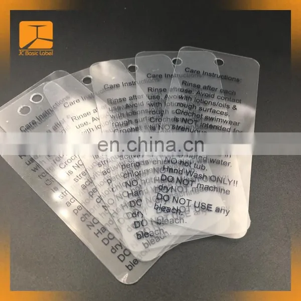 Clothing Plastic Hang Tags Semi Clear Pvc Tag for High Quality Garment Brand Name Swing Tags Custom Logo photo-2
