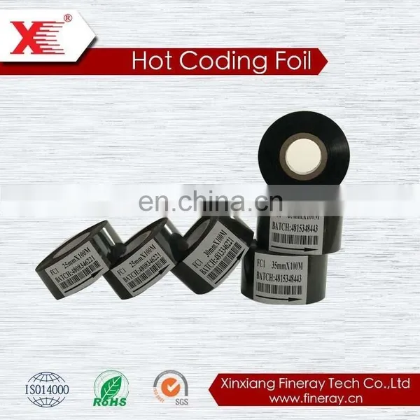 Hot Stamping Date Coding Foil/hot Thermal Transfer Foil for Printing Expiration Date FC3 Type 30mm*100m Size photo-3