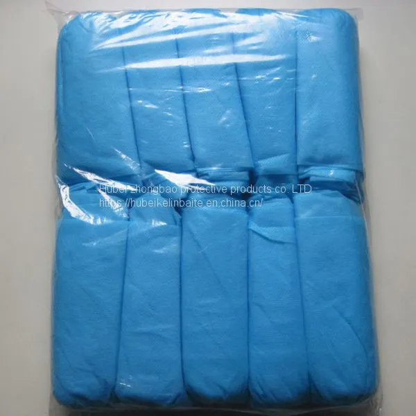 One-time Thickening Shoe Cover Wholesale Package Mail Non - Woven Fabric Shoe Cover Foot Cover Home Use Cloth Plastic Shoe Cover 100