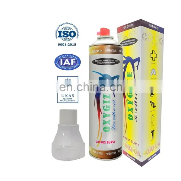 Oxygize 10 Litre Portable Oxygen Citrus Can for Health and Fitness Issue Respiratory Exerciser