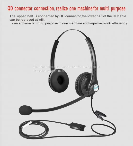 China Beien A26 RJ Telephone Call Center Headset Noise Reproduction Headset Customer Service Gaming Headset