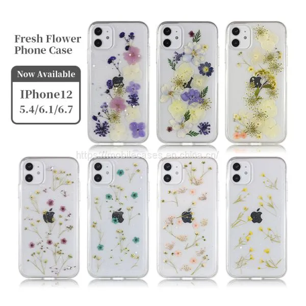 For IPhone SE 11 12 Dried Flower Phone Case Cover for Samsung S20 photo-4