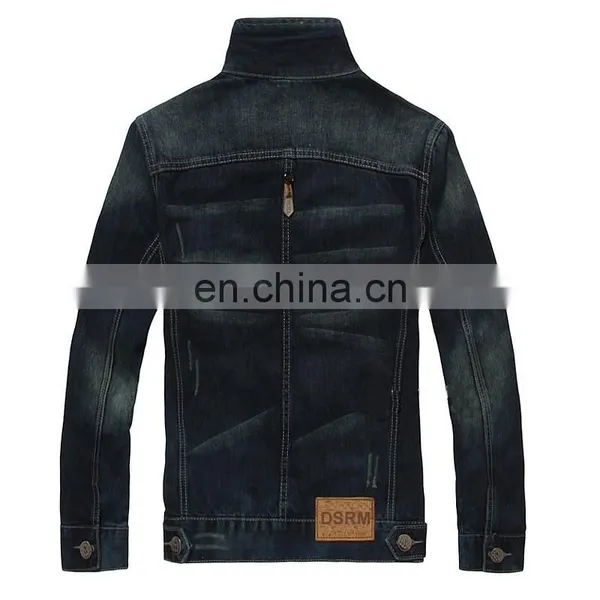 DiZNEW Men's Basic Varsity Jeans Denim Jacket photo-6