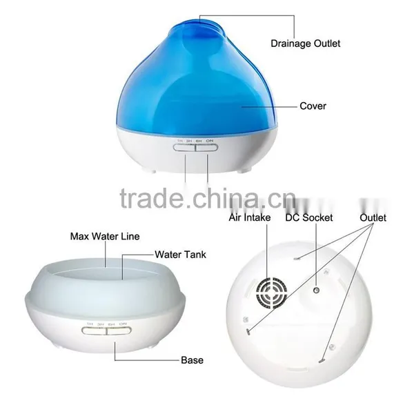 300ml Electric Aromatherapy Essential Oil Diffuser Wood Grain Necklace photo-5