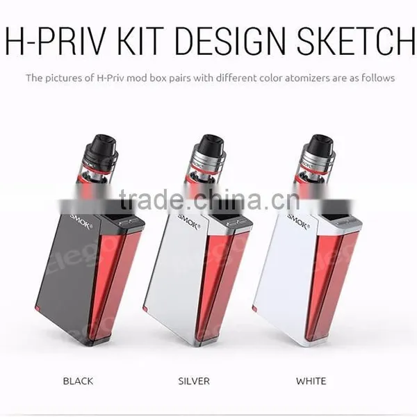 Smok 100% Original H-PRIV 220w TC Mod Fit for Micro TFV4 Tank Smoktech H-PRIV Kit Elego Wholesale photo-5