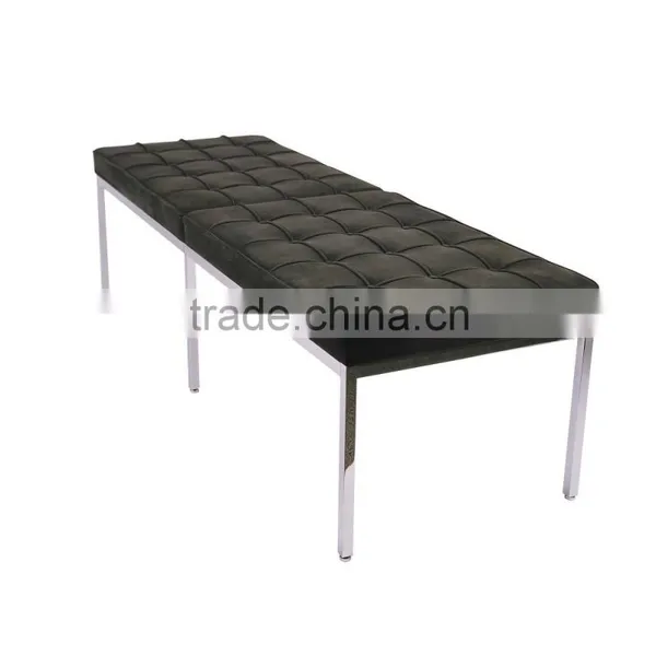 Florence Knoll Bench,Mid-century Bench,modern Classic Genuine Leather Bench photo-3