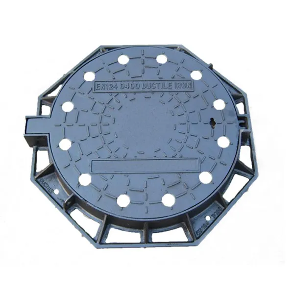 China Jingdong Durable Black Round Ductile Cast Iron Manhole Covers Gully Grate Rainwater Garage Sewer Cover for Road Facilities photo-2