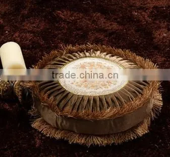 Noble Short Nap Fabric Sofa Cushion and Fringed Embroidered Decor Sofa Pillows photo-5