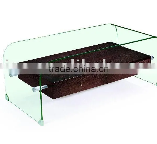 Glass coffee table