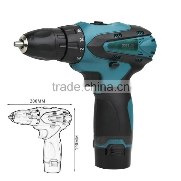 12V Double Speed Li-ion Battery Industrail Grade Waterproof Electric Drill Charged Electric Drill,+1 Battery+1charger photo-4