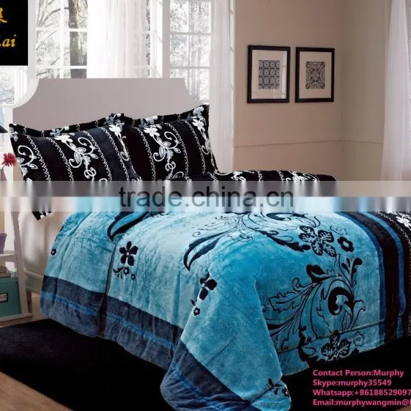 Warm Sculpted Flannel+cotton Filling Quilt Changshu Manufacturer photo-3