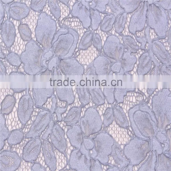 High Quality Heavy Cotton Nylon Mixed Cord Lace Fabric With Dirty Wash photo-2