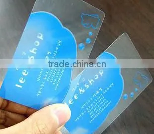 Die Cut Frosted Pvc Clear Transparent Card photo-3