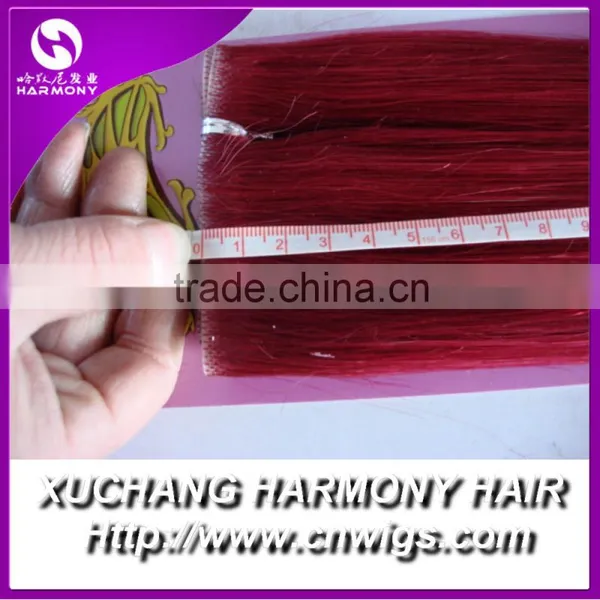 Quality 20" pu Tape Hair Extensions With #27 Color on Stock photo-5