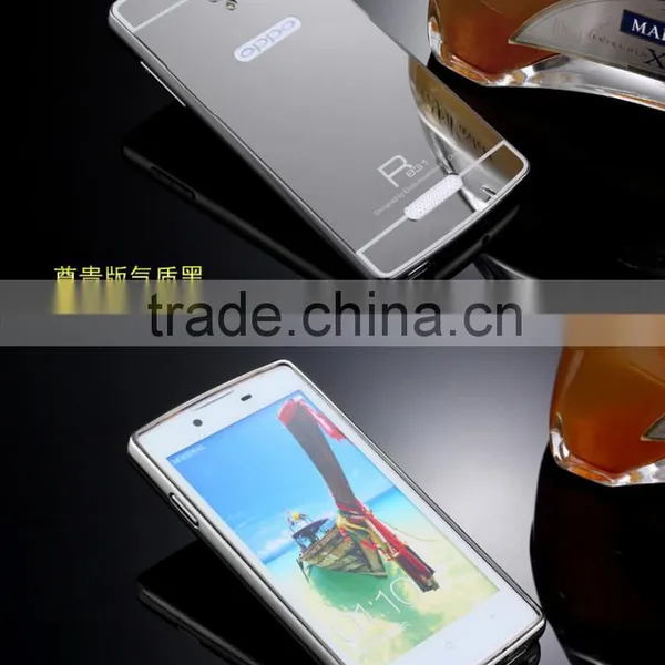 Factory Wholesale Metal Bumper Mirror Back Flare Phone Case For OPPO 831 photo-6