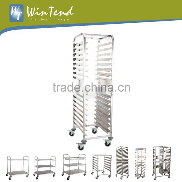 Kitchen Bread Wire Storage Basket Trolley Wire Basket With Wheels photo-4