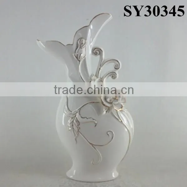 Modern Ceramic Glaze White Vase