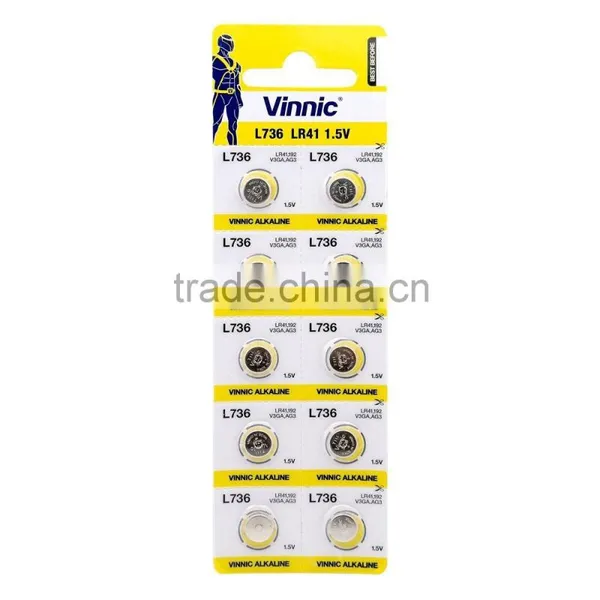 192 Ag3 L736 Lr41 1.5v Alkaline Battery Primary Button Cell Bicycle Light Use photo-2