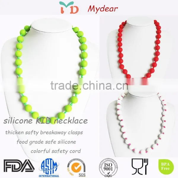 Silicone Beads for Teething Silicone Baby Teether Necklace Teether photo-3