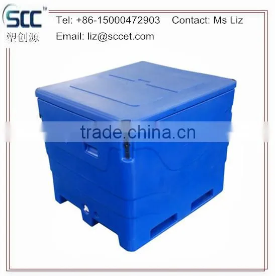 1000L Rotomolding Fish Moving Container, LLDPE Fish Container, PU Insulation Fish Container photo-2