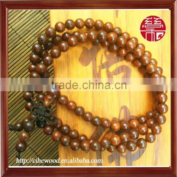 6mm Red Sandalwood Beaded Bracelet 108 Beads Male and Female