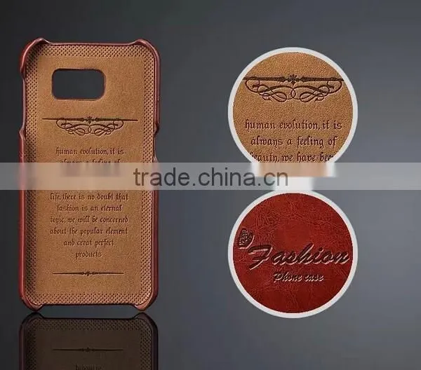 Card Holder Genuine Wax Matt Leather Back Cover For Samsung Galaxy S6 photo-5
