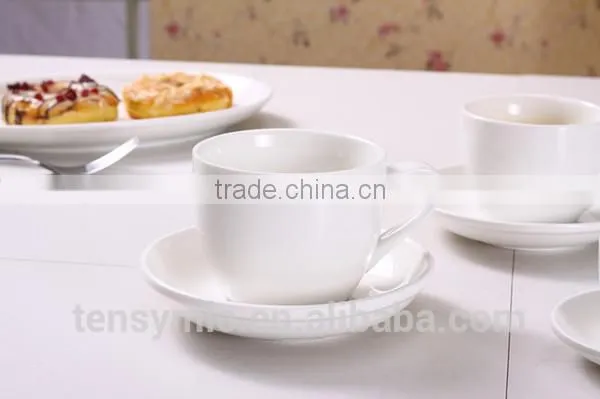 Fancy White Porcelain Sublimation Coffee Cup With Saucer photo-2