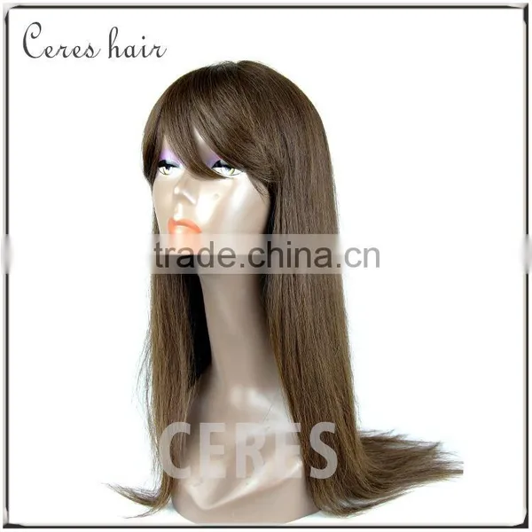 4# Color Natural Hair Wig Brazilian Virgin Natural Hair Wig Full Lace Comfortable Hair Wig photo-2