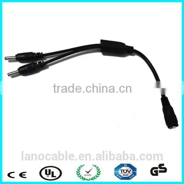 5.5x2.1mm 1 Female to 2 Male DC Power Splitter Cable For Strip photo-2