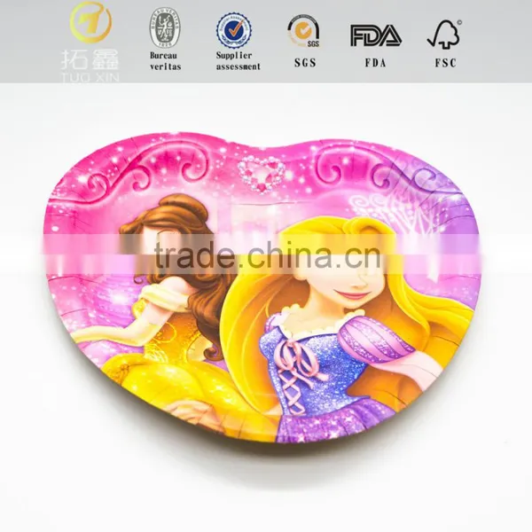 Dishes Paper pe Coated Cartoon Divided Plate With High Quality photo-3