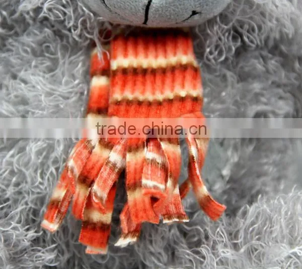 Luckiplus Hot Sale First Class Grey Bear With Scarf Safe Technology Toy For Kids photo-4